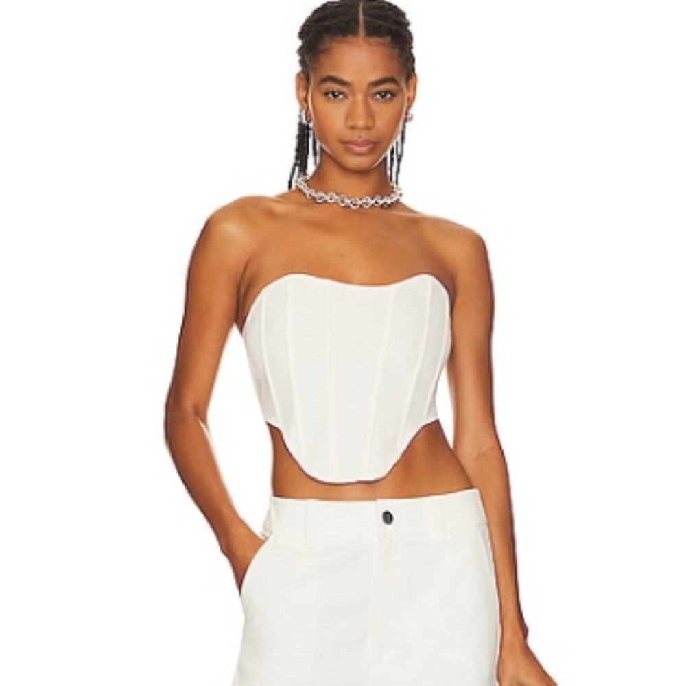 OW INTIMATES White Strapless Corset Top